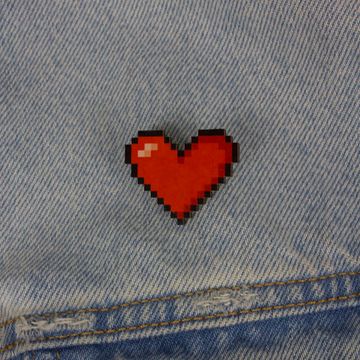 Деревянный значок. Пиксель