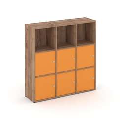 Locker plus Комплект №3 LK.K-003 Дуб Табак/Оранжевый 1188*350*1203