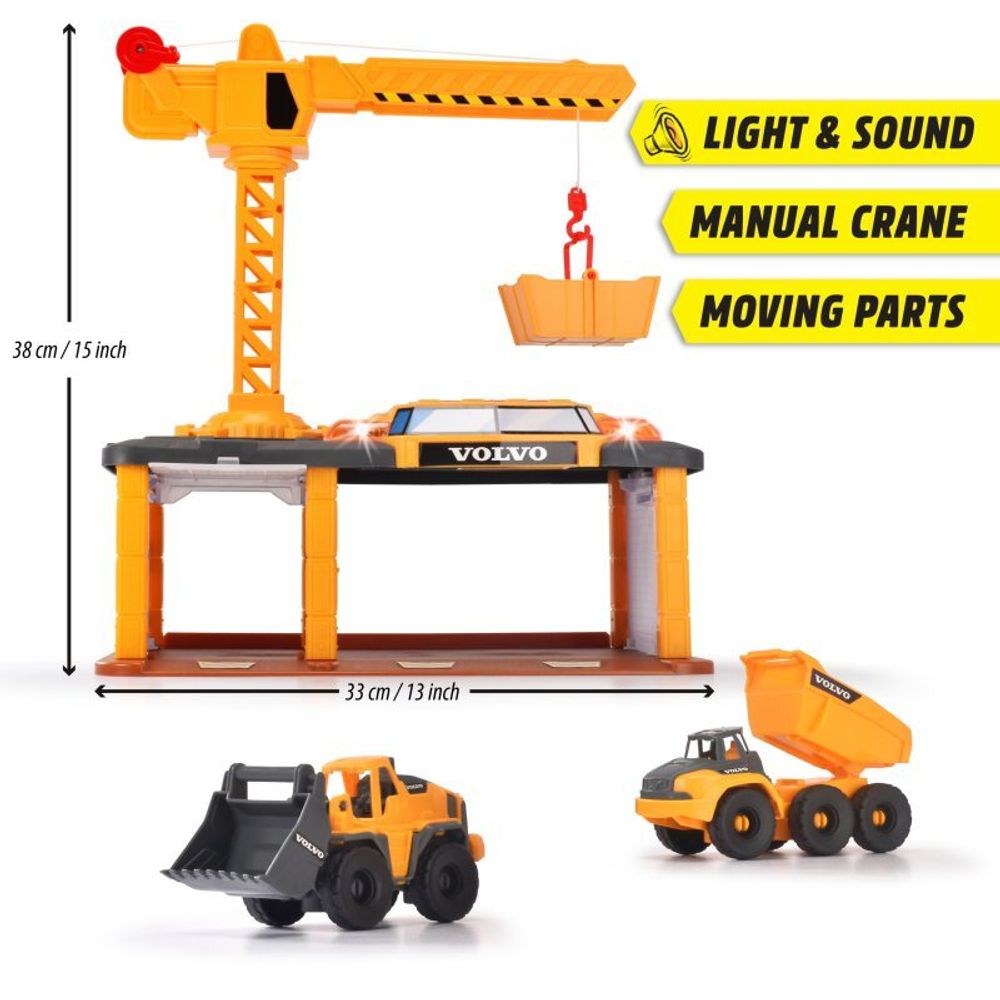 Dickie Construction - Строительная станция Volvo + 2 автомобиля 3726009