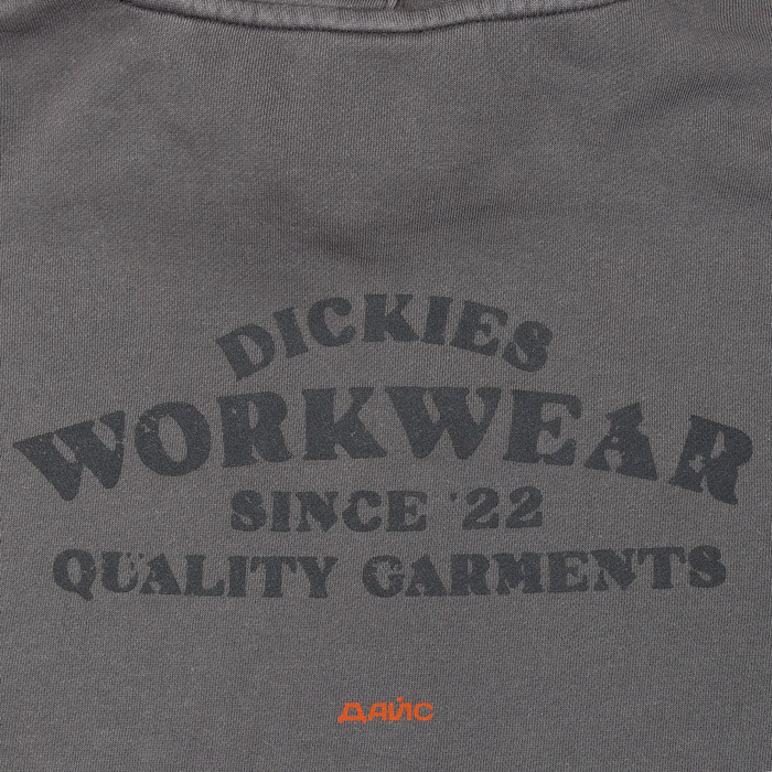 Толстовка мужская Dickies Christiana Garment Dyed Hoodie  артикул:DK0A87NQBLK1 - купить в магазине Дайс