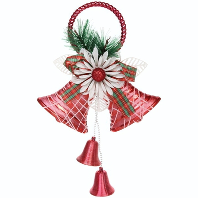 Украшение новогоднее «Звонкие колокольчики» 30*19 см, Красный