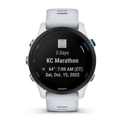 Умные часы Garmin Forerunner 255 Music с белым ремешком