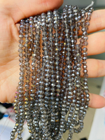 сгр4-серAB Стекло граненое 4*3мм, рондель, серый АВ, нить 37см