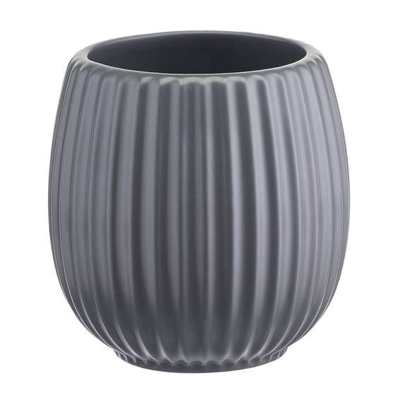 Горшок цветочный серого цвета из коллекции Edge, 1,2 л