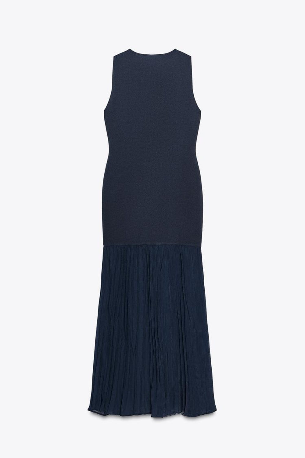 ZARA КОМБИНИРОВАННОЕ ТРИКОТАЖНОЕ ПЛАТЬЕ, СИНИЙ