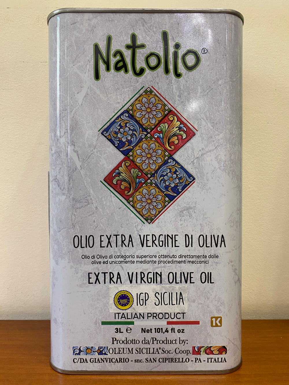 Оливковое масло Olеum Sicilia Natolio 3л, Сицилия, Италия