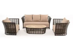 "Валенсия" лаунж-зона из искусственного ротанга, цвет бронзовый