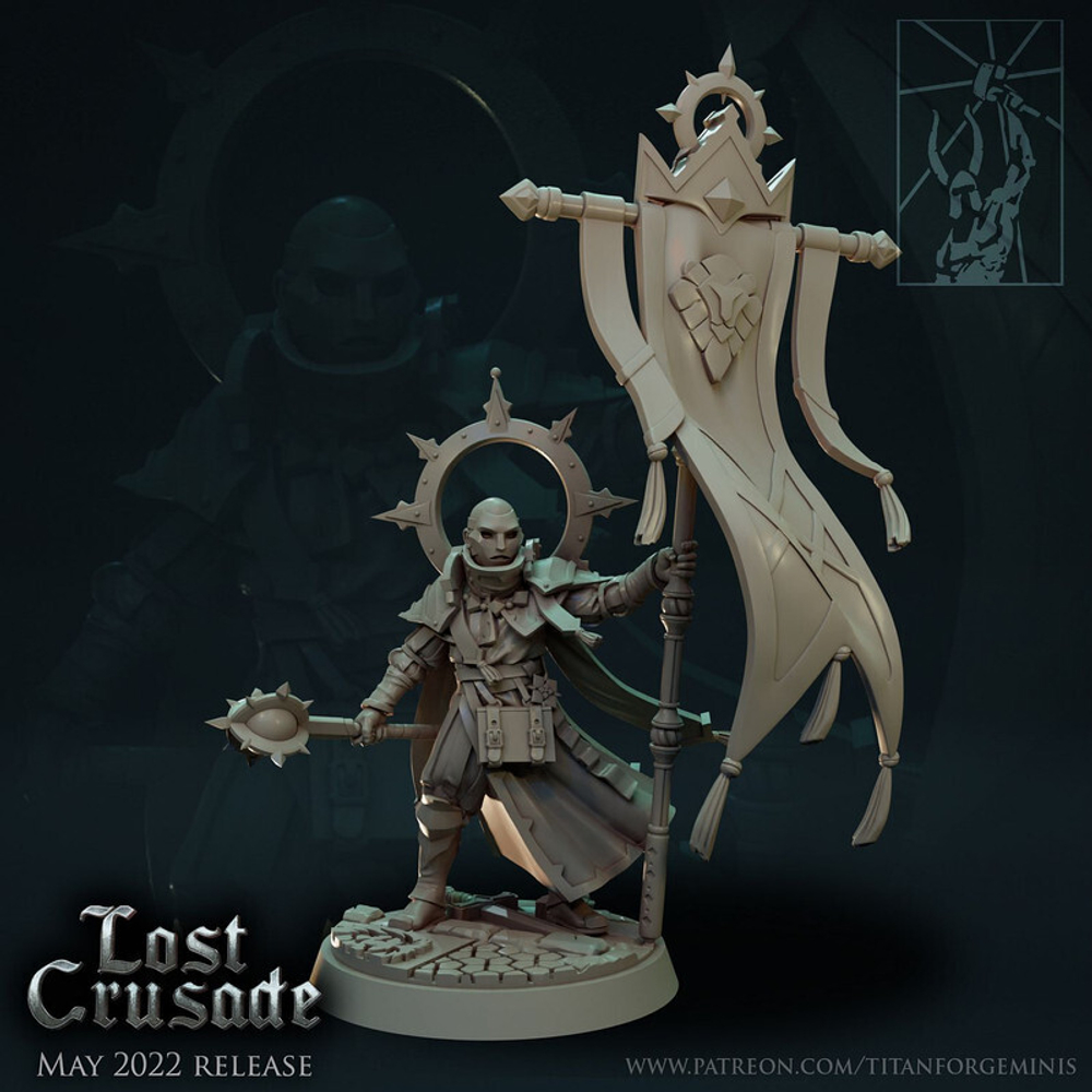 Grand Alliance Order Stormcast Eternals Storm-forged Icon Bearer миниатюра для dnd, днд, pathfinder, фентези, Настольная игра, НРИ, Варгейм, РПГ