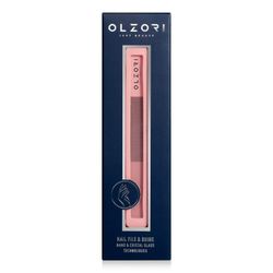 OLZORI VIRGO NAIL 02, 2-Е пилочка-баф для ногтей, 2 абразивные поверхности, в силиконовом чехле