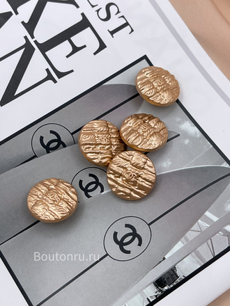 Пуговицы Шан. матовое золото рельефные