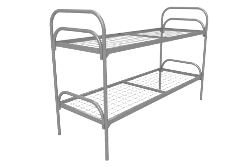Кровать металлическая двухъярусная "Стандарт +", 80х190 см, сетка 100х100, 1 перемычка