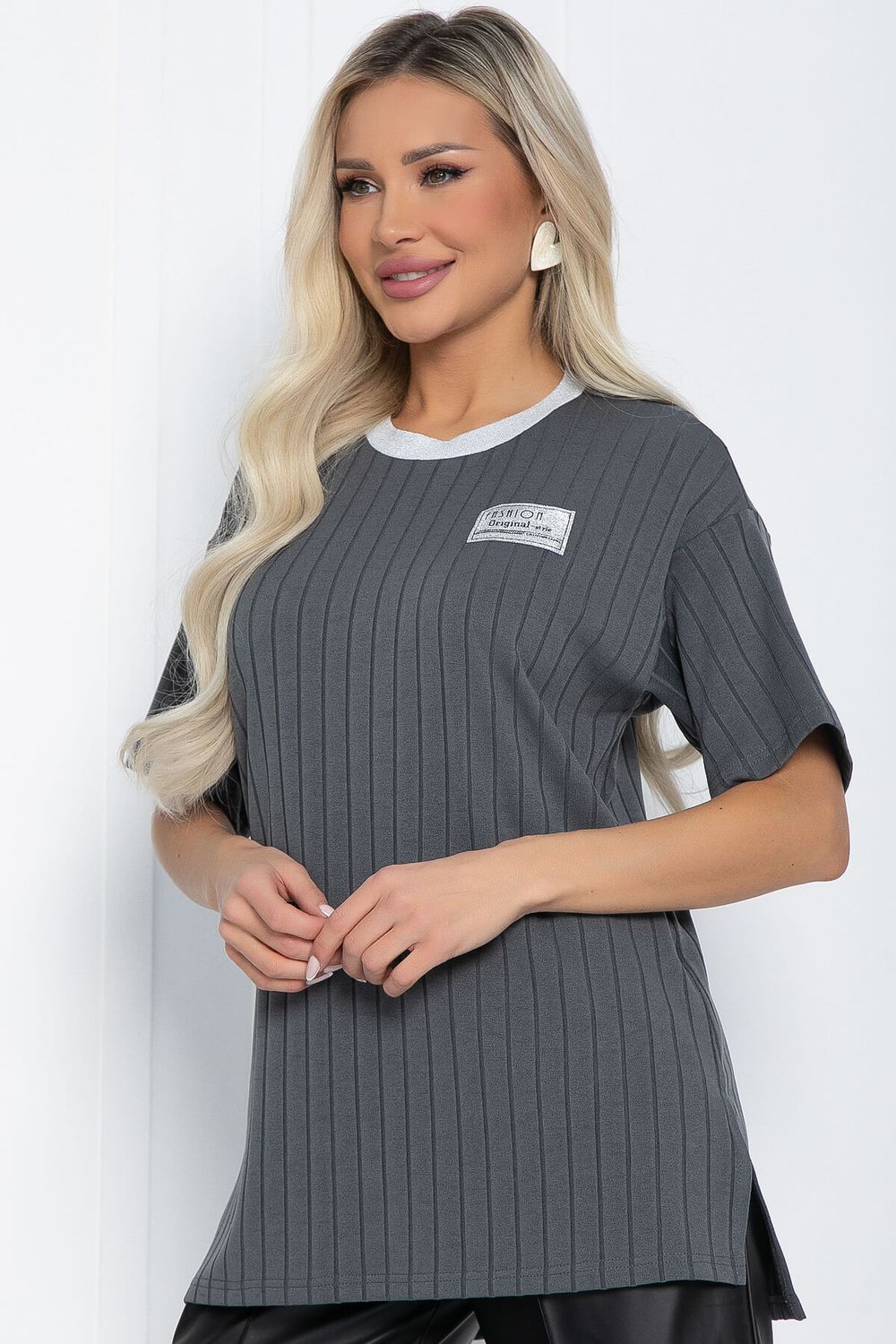 Футболка Ника (серая) Б12435-7 LT Collection