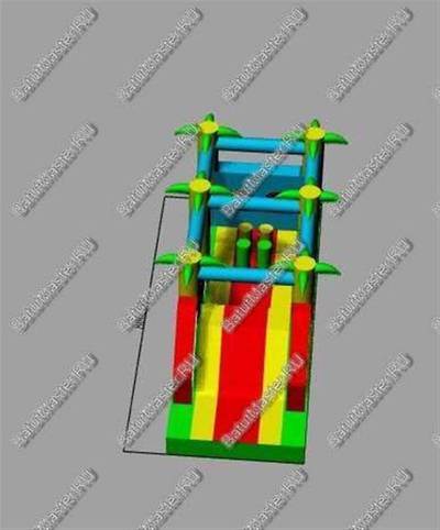 Надувной батут "Джунгли" 8*3*3 м