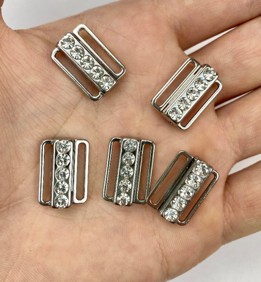 Застежка металл серебро 15 мм