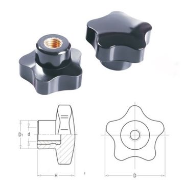Рукоятка WOODWORK с внутренней резьбой M12 d=63, 10 шт. 992.12.63
