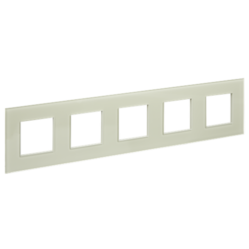 SKANDY Рамка 5-местная SK-F25B стекло беж. IEK