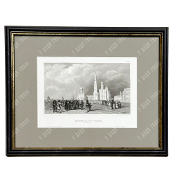 Монастырь Ивана Великого в Москве. Гравюра на стали. Хильдбургхаузен, Германия. Сер. XIX века.