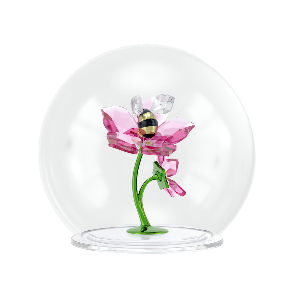 IDYLLIA:GLASS BALL BEE AND FLOWERS