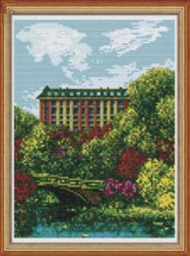 "Городской пруд"-150 вышивка