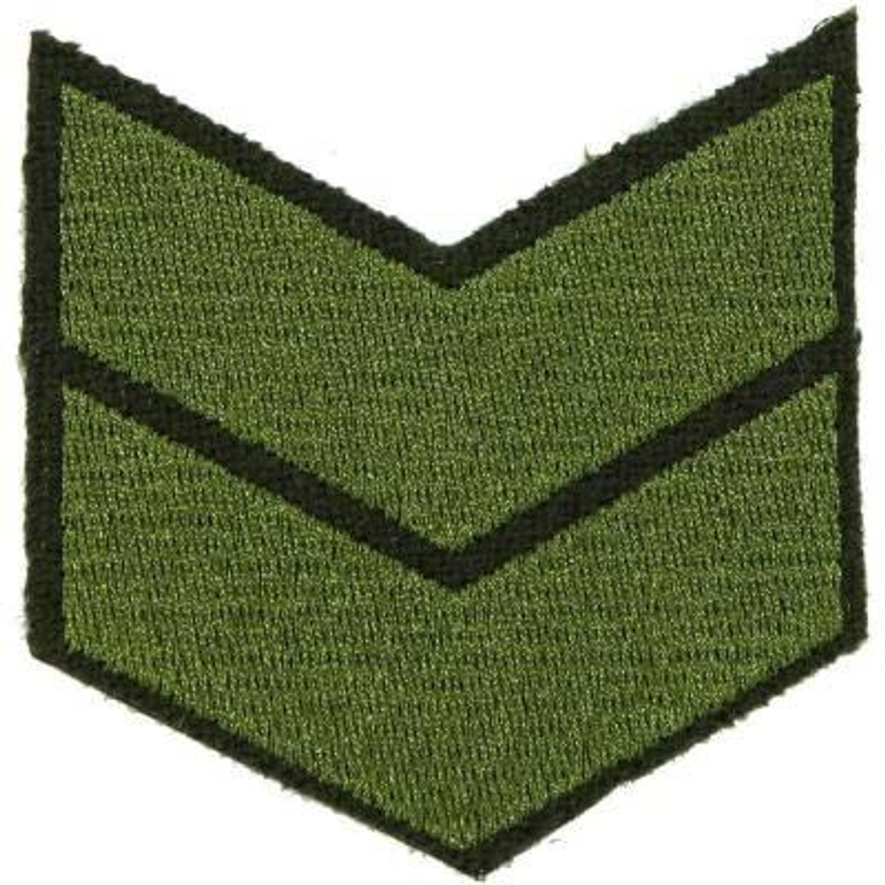 Нашивка за выслугу 10 лет оливковая (на липучке)