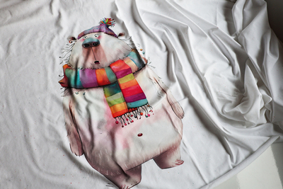 БЕЛЫЙ МИШКА - Кулирка с лайкрой, компакт пенье (ДЖ66 Маша)