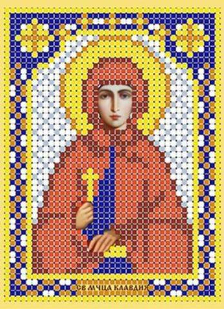 Схема для вышивания бисером "Клавдия", 8,5 x 11,3 см (Основная)