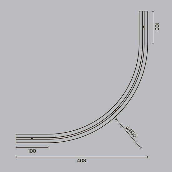 Комплектующие для систем освещения с токоведущими элементами Technical TRA184-R600-12B