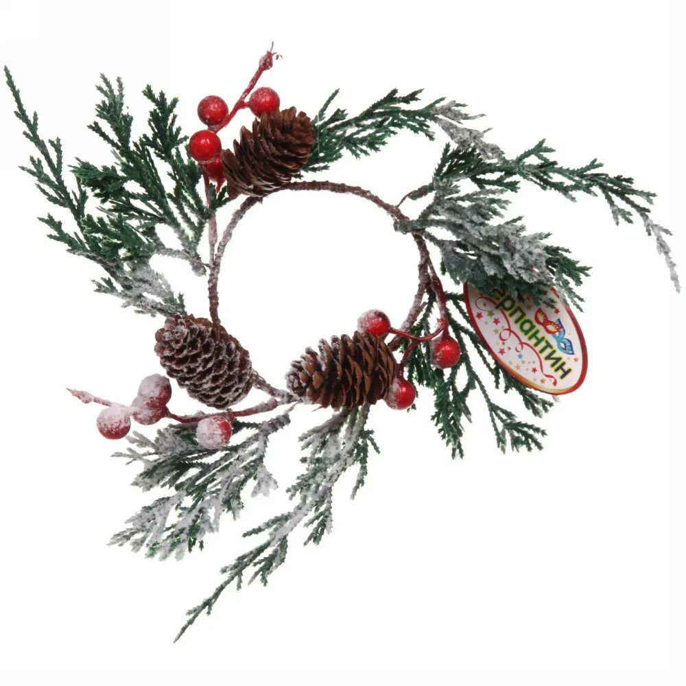 Венок хвойный новогодний «Рождественское волшебство» , 28 см