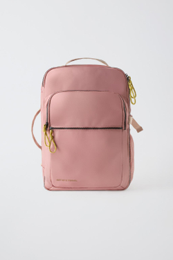 ZARA ДОРОЖНЫЙ РЮКЗАК, РОЗОВЫЙ