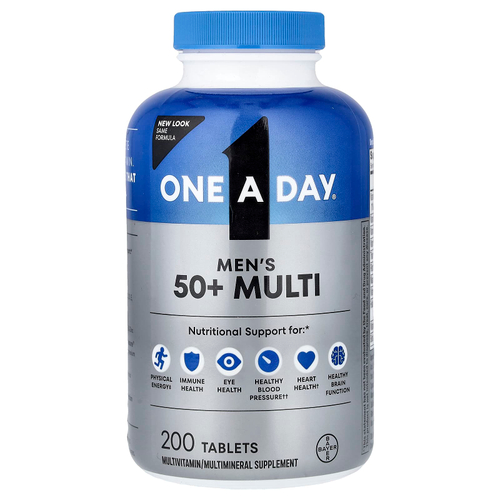 One-A-Day, Мультивитаминный комплекс для мужчин старше 50 лет, 200 таблеток
