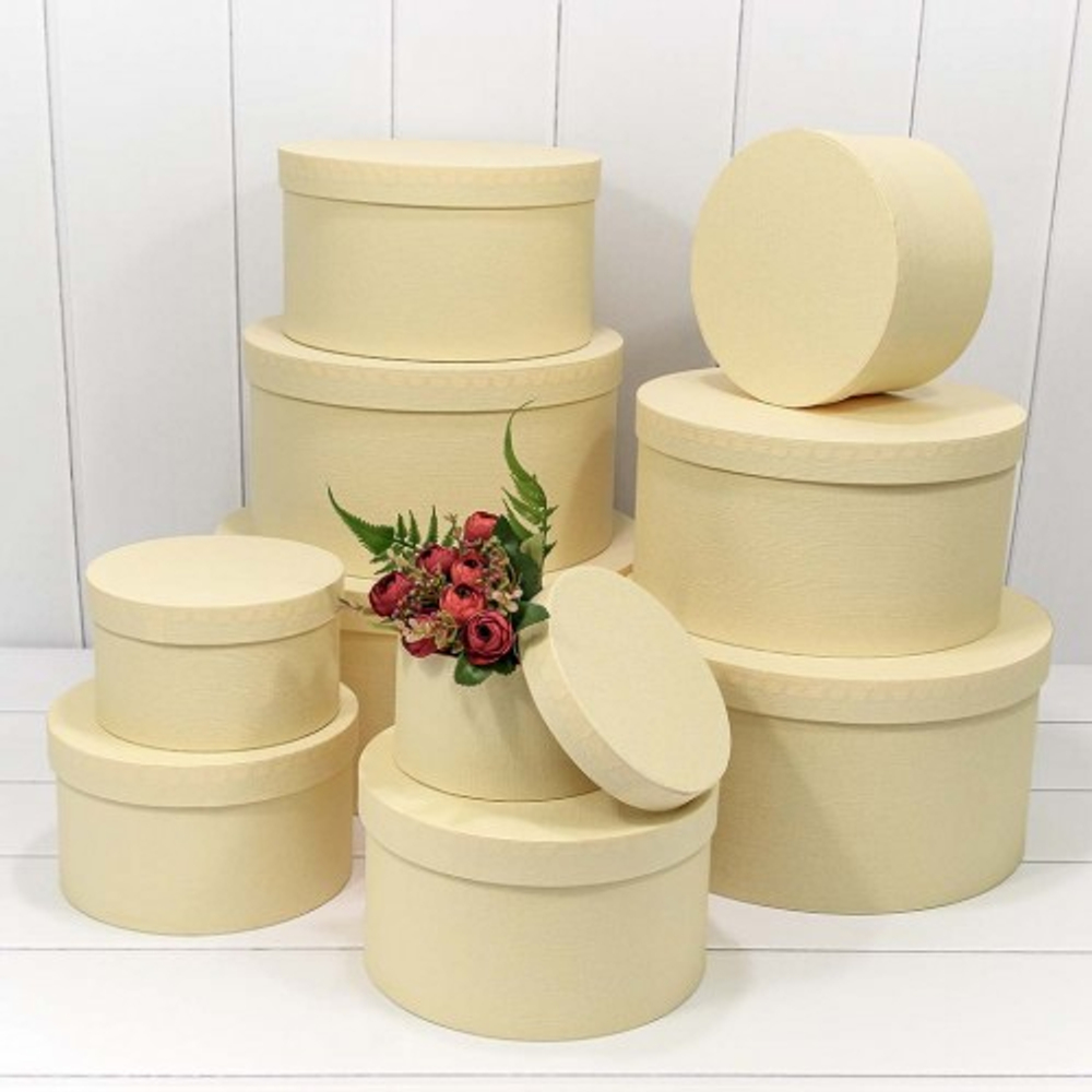 Коробка 35х17.3 см Набор 10 шт из дизайнерской бумаги (Бежевый)