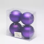 Набор новогодних шаров (4 шт) матовые