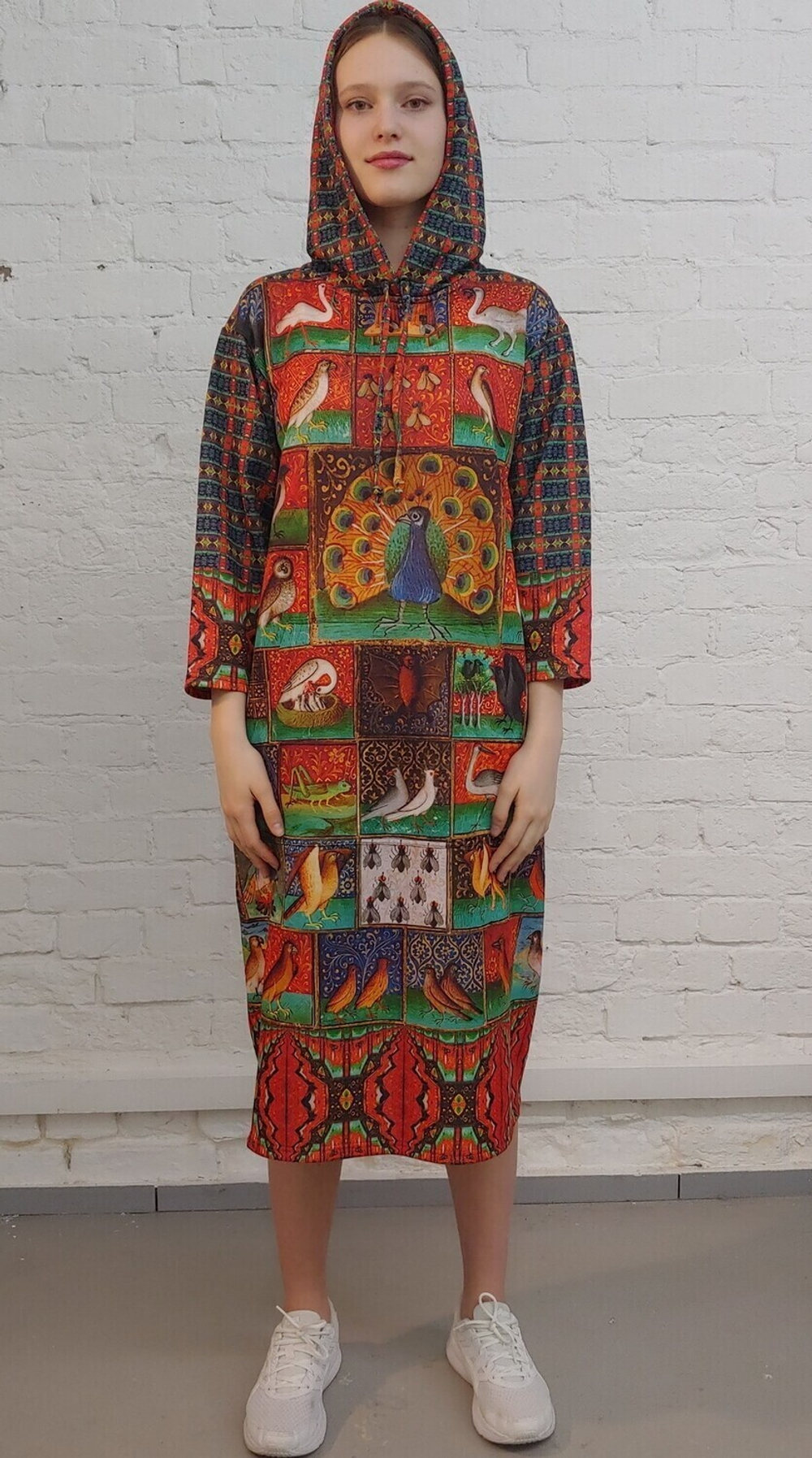 Платье "Бестиарий с павлином"