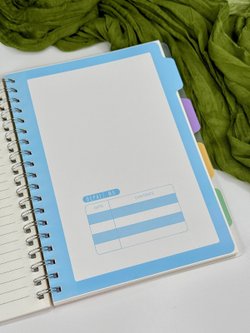 Блокнот тетрадь с разделителями формат В5 175х250 мм 110 листов персиковый (3967-8)