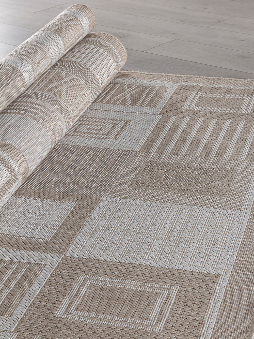 Ковер S138 - BEIGE - Прямоугольник - коллекция KAIR размер 140*200 см