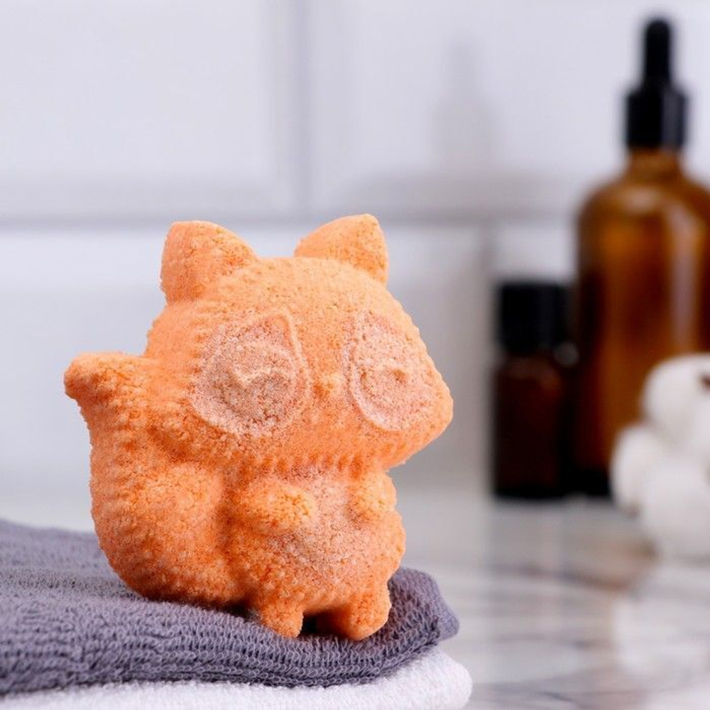 Бомбочка для ванны Лисенок с ароматом вишневого мусса - 100 гр.