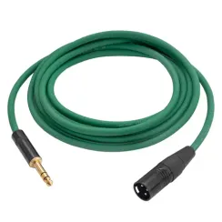 HeadMade Pro XLR-M - 6.3mm stereo Green 3m