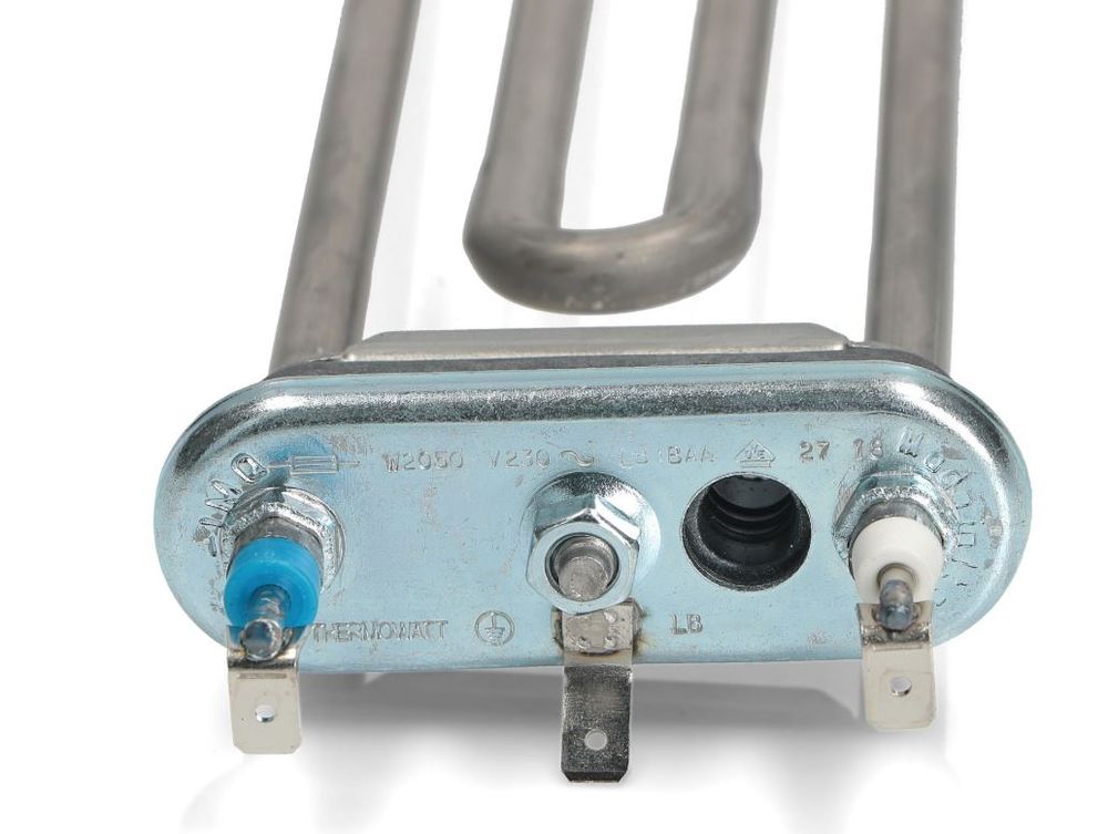 Тэн для стиральной машины Candy 41026962, Bosch 1950-2050W прямой 230-240мм с отв. под датчик +бортик