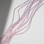 Хрустальные бусины с покрытием AB, оттенок "Розовый", 2,5*1мм, квадраты