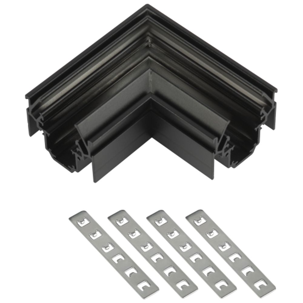 Коннектор ЭРА TRM-PC20-CCN BK для магнитного шинопровода угловой черный | Магнитный шинопровод и аксессуары