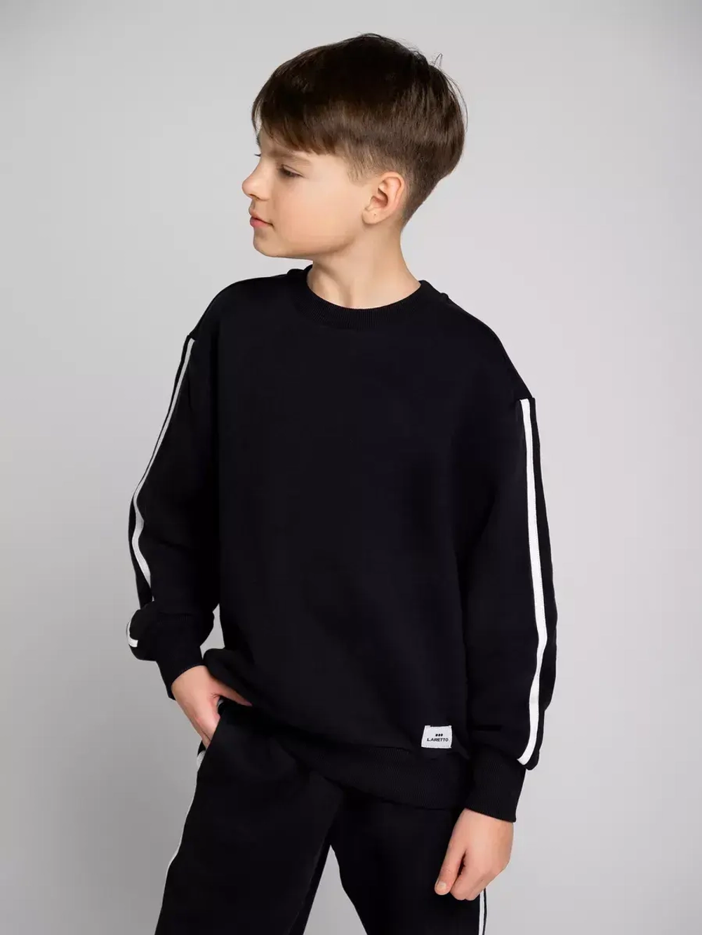 Свитшот для мальчика черный школьный