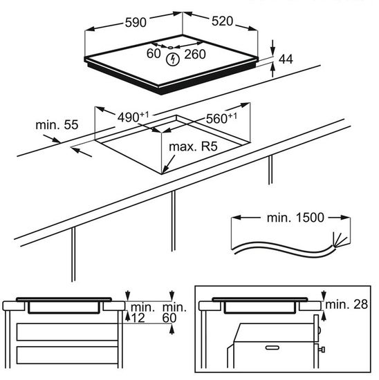 Встраиваемая варочная поверхность ELECTROLUX IPE6455KF