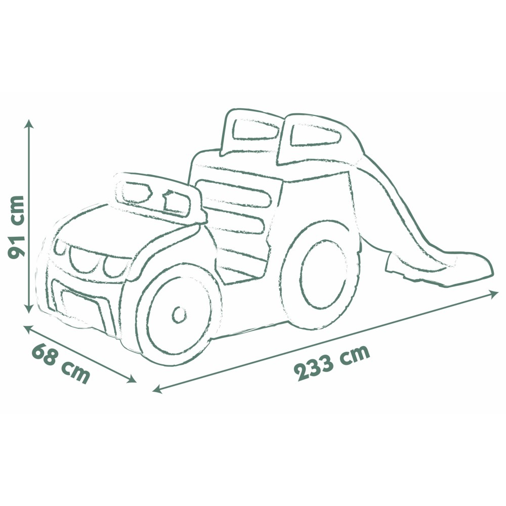 Игровой комплекс-машина Smoby 840207 3-в-1 с горкой и лесенкой 840207 — фото 3