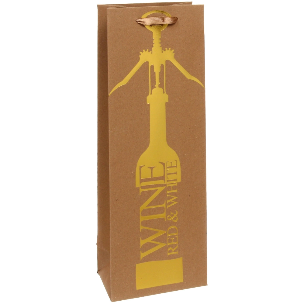 Пакет под бутылку «Золотой шик» 36*12,5*8,5 см