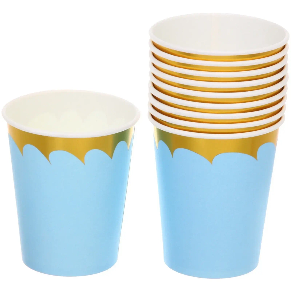 Стакан бумажный 0,2л в наборе 10 шт «Праздничный день», голубой