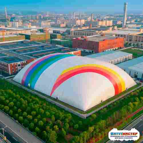 Воздухоопорный купол для футбольного поля «Спорт Арена», 80×50×18 м