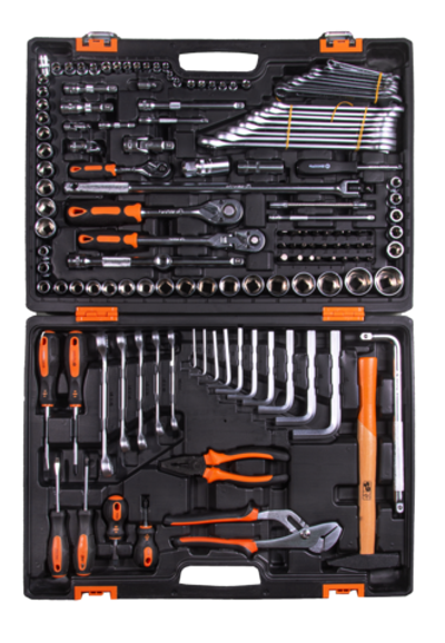 Набор инструментов, 1/2", 1/4", CrV, в кейсе 142 предм Вихрь