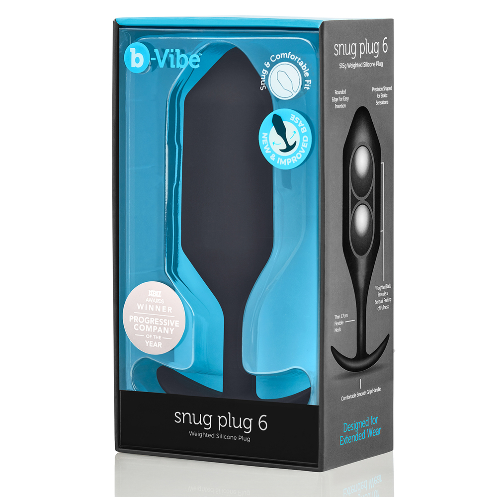b-Vibe Snug Plug 6 - Анальная пробка для ношения