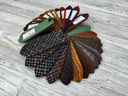 Каталог ременной кожи с тиснением (16 шт)