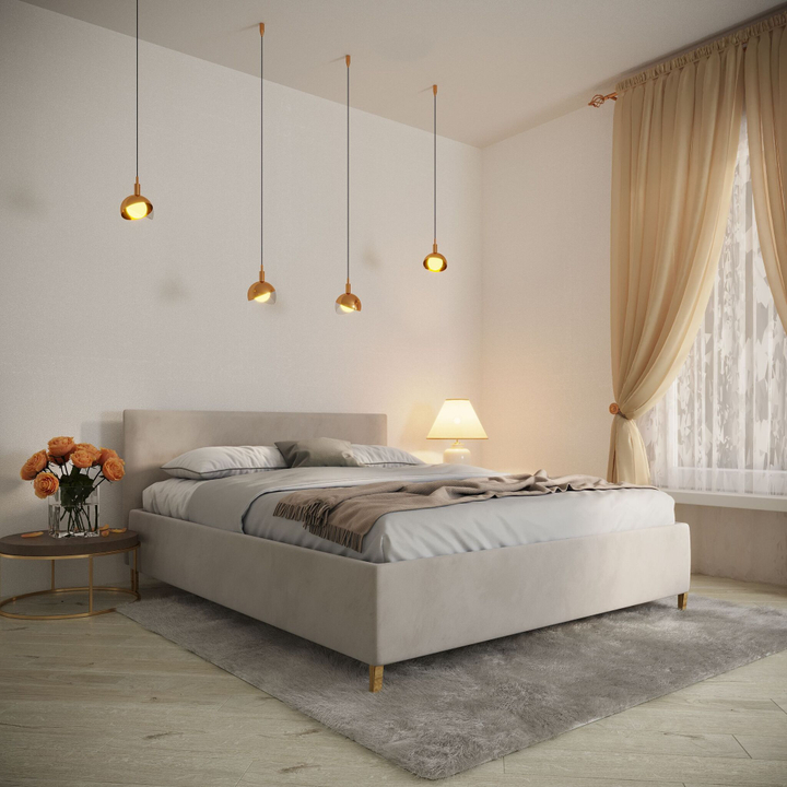 Мягкая кровать с подъемным механизмом Изи, 160х190